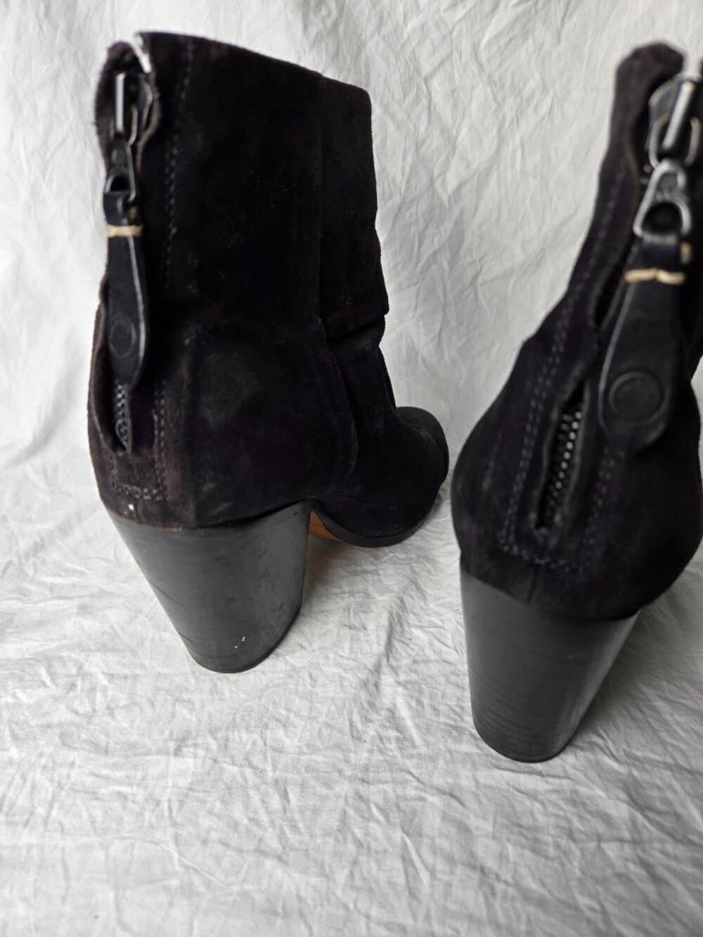 Rag & Bone Newbury Suede Ankle Boots Asphalt Made in Italy EU 37 (~US 6.5-7) - Picture 7 of 12